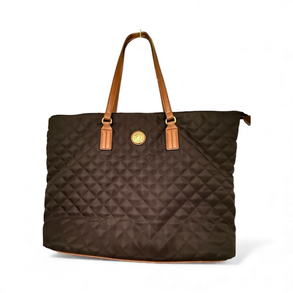 Tommy Hilfiger Black Quilted Tote Bag
